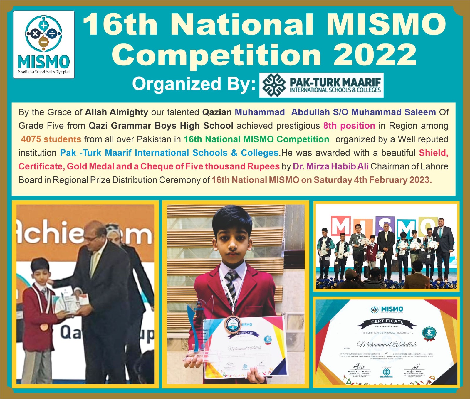 16th National MISMO Competition 2022