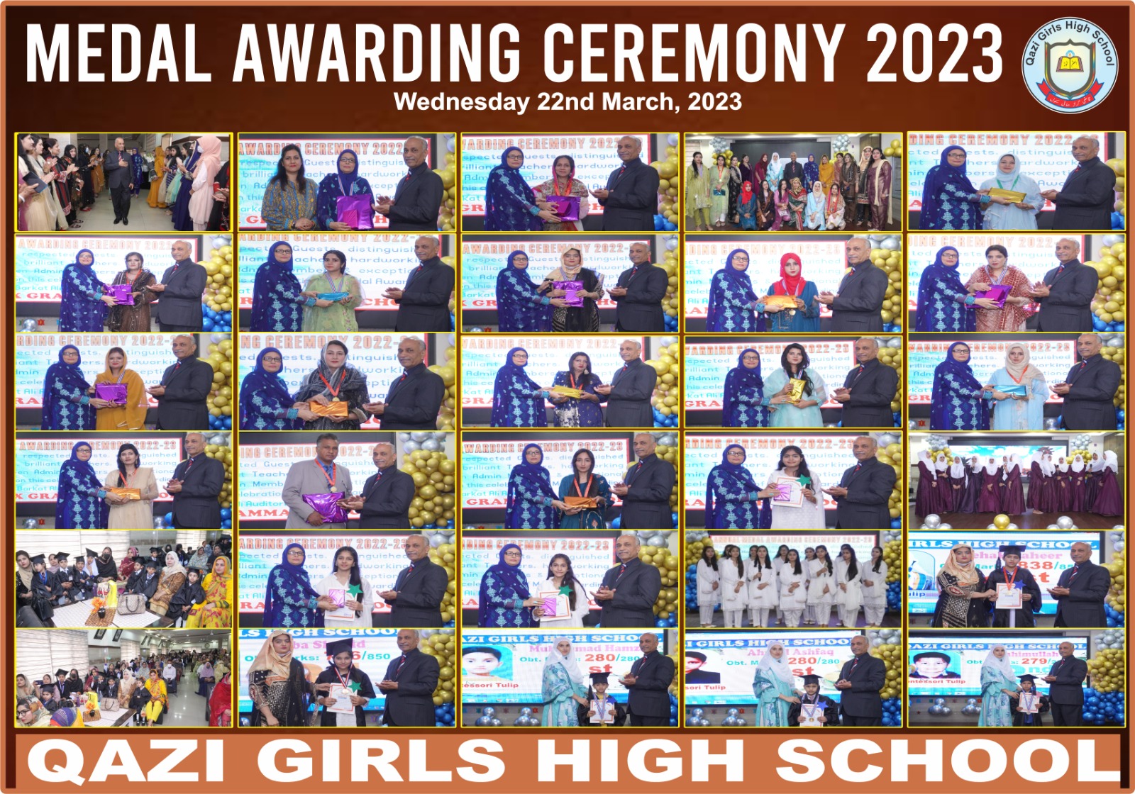 Annual Medal Awarding Ceremony 2023 of Qazi Group of Schools