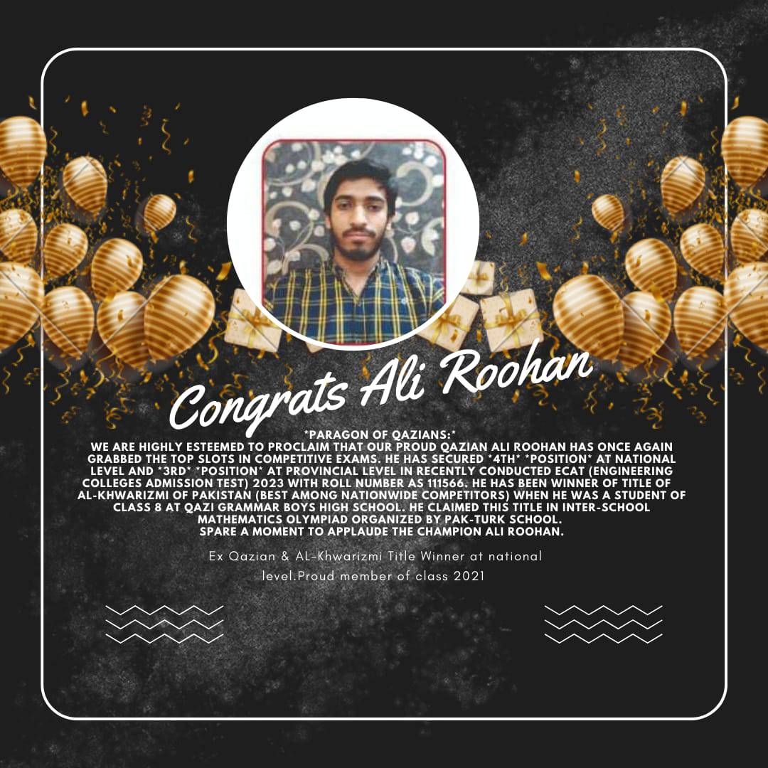 Paragon of Qazians Congrats Ali Rohan